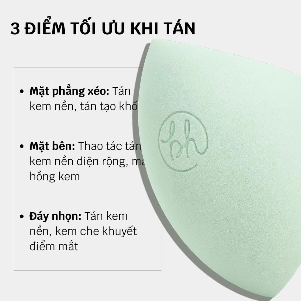 Mút Trang Điểm BH Cosmetics Foundation Blender BHM003 Xanh Mint Đa Năng Tán Kem Nền Cushion Che Khuyết Điểm